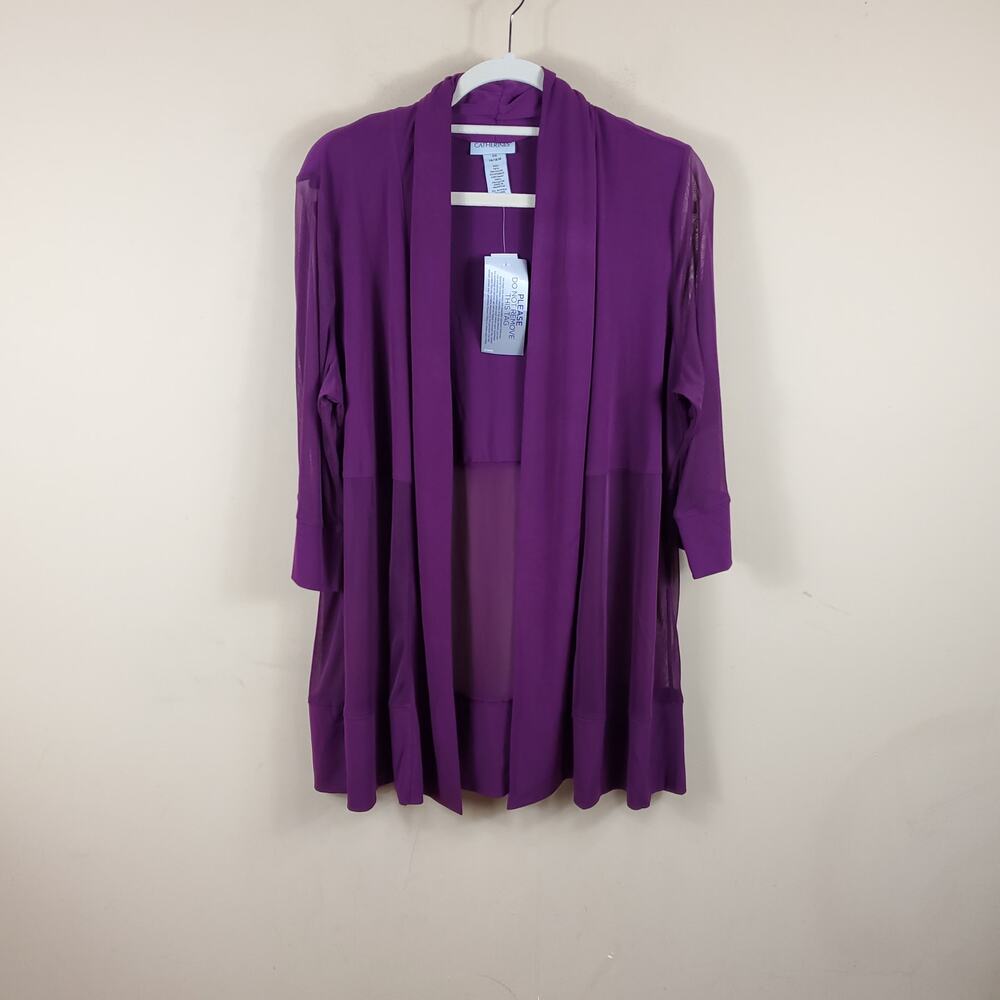 Catherines Mesh Inset Long Length Open Front Card… - image 1